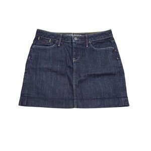 Banana Republic Denim Skirt Womens 6 Blue Excellent Stretch Mini Dark Wash 0490
